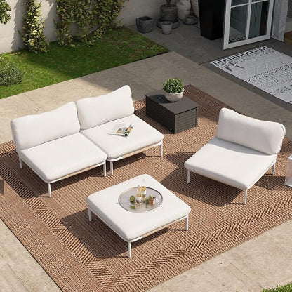 Crestlive Products Outdoor Patio Furniture Set, 4 Seater Modular Oversized by CrestliveProducts