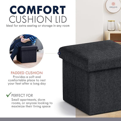 Ornavo Home Small Storage Ottoman, - Image 6