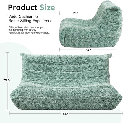 Bean Bag Chairs for Adults Giant Bean Bag Chair Memory Foam BeanBag Chair Bean - Image 2