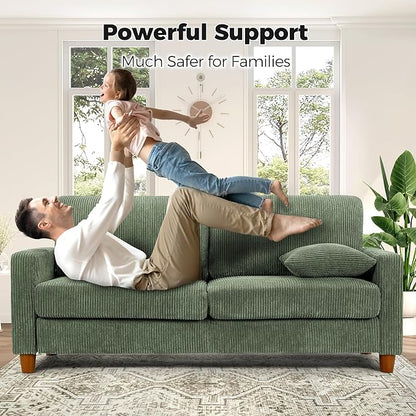 Kidirect 70in Corduroy Couch, Sofas - Image 7