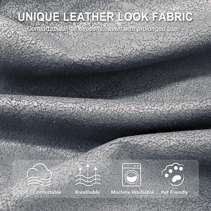 ANARACHON Leather Look Recliner Chair Covers, 4-Pieces Stretch Recliner Cover - Image 4