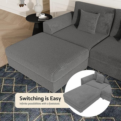Modular Sectional Sofa, Oversized U Shaped Couch, Convertible Sleeper Sofa - Image 7