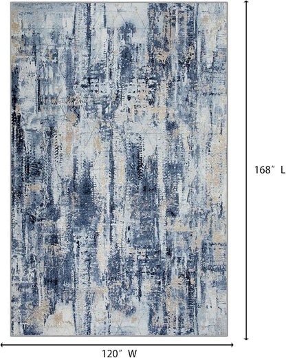 10x14 Area Rugs Washable Rug: Modern Abstract Living Room Rug Soft Anti-Skid - Image 2