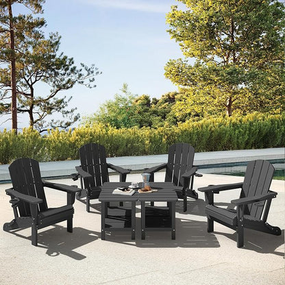 SERWALL Adirondack Table Outdoor Side Table- Gray - Image 10