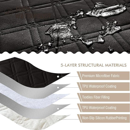 Genina Waterproof Couch Cover, Washable Anti-Slip 51 inch Loveseat Sofa Covers - Image 5