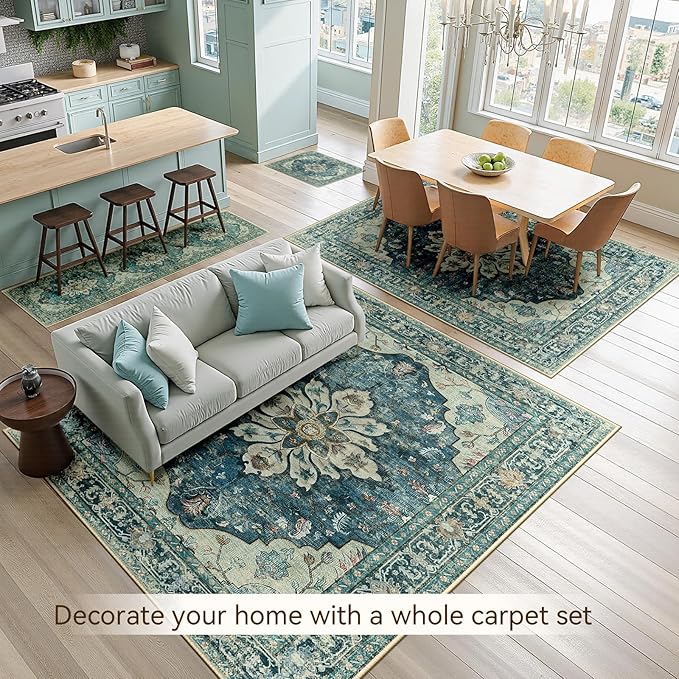 RELEANY Area Rugs 2'x10' Runner Rug Non Slip Washable - Image 3