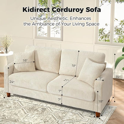 Kidirect 70in U Shaped Couch, Modular Sofa No Tool Assembly, Comfy Sectional - Image 5