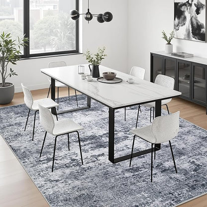 6x9 Area Rug Living Room Rug: Washable Modern Abstract Soft Thin Rug Indoor - Image 5