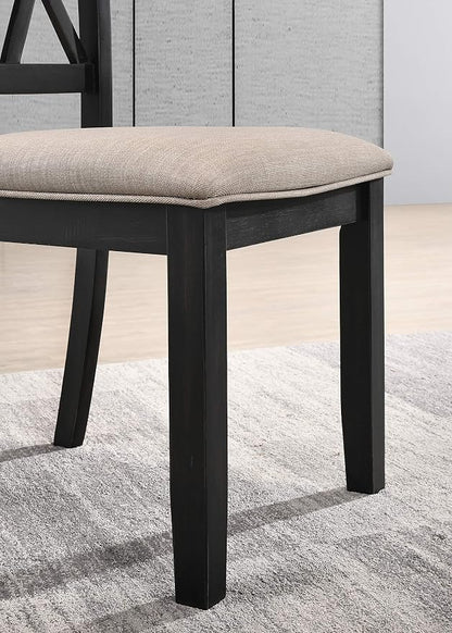 Roundhill Furniture Windvale Fabric Upholstered Dining Chair - Image 7