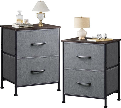 WLIVE Night Stand Set 2, Dresser and Nightstand Sets, Small Dresser by WLIVE