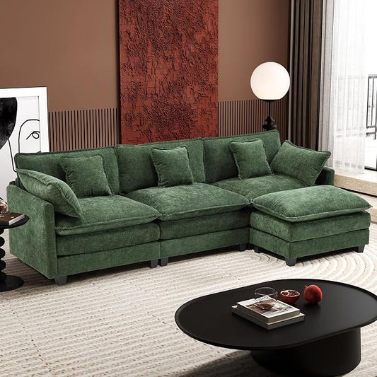 Ihanherry 111.4" L Shaped Modern Sofa Modular Sectional Cloud Couch by iHanHerry