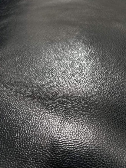 NAT Leathers | Black Pebble Soft Faux Vegan Leather PU | 4 Yards Cut by Yard | - Image 3