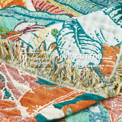 LUTBM Boho Throw Blanket for Couch Sofa Chair Cotton Summer Blankets for - Image 6