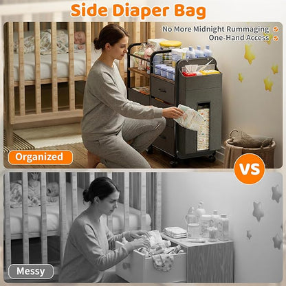 Baby Diaper Caddy Organizer Cart - Image 3