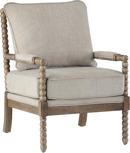 DUHOME Linen Fabric Spindle Accent Chairs Set of 2, Spool Chairs - Image 9