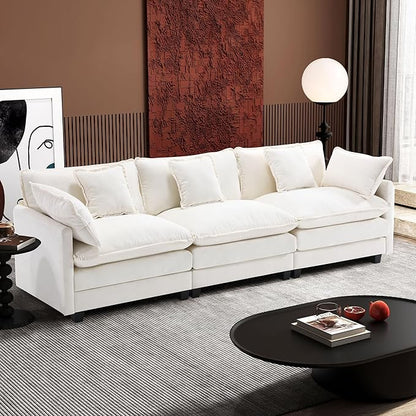 Ihanherry 111.4 Inch 3-Seater Cloud Sofa, Modular Sectional Couch, Modern Deep by iHanHerry
