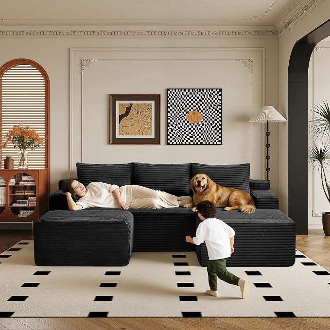 96" Sectional Couches for Living Room Cloud Couch Sofa - Image 7
