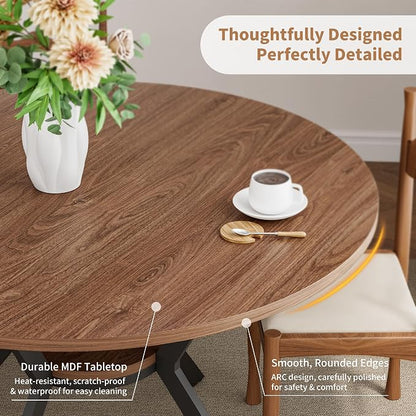 42" Round Dining Table for 4, Farmhouse Kitchen Table - Image 6