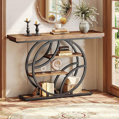 Huuger 47.2 Inch Entryway Table, Industrial Console Sofa Table - Image 3