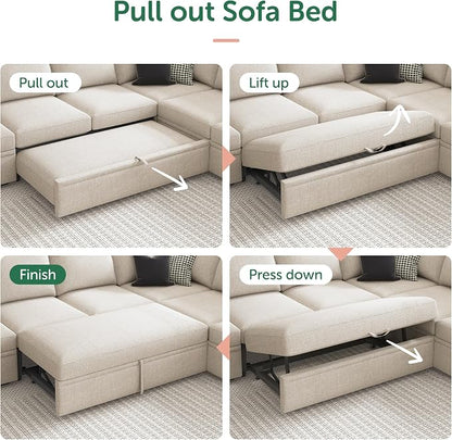 HONBAY Modular Sectional Sleeper Sofa - Image 6