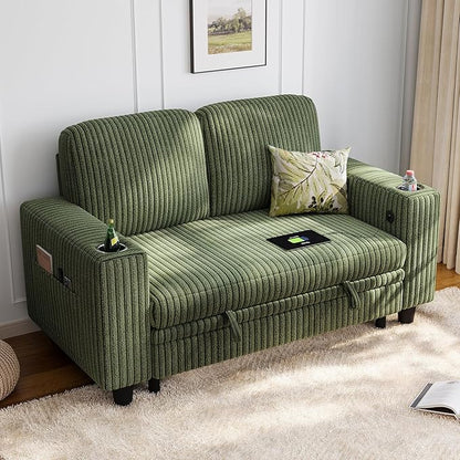 LINSY HOME Loveseat Sofa with Storage by LINSYHOME