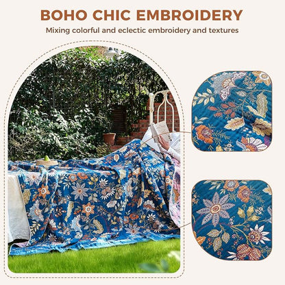 LUTBM Boho Throw Blanket for Couch Sofa Chair Cotton Summer Blankets for - Image 3