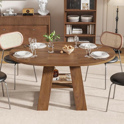 43.3in-59in Extendable Round Dining Table - Image 8
