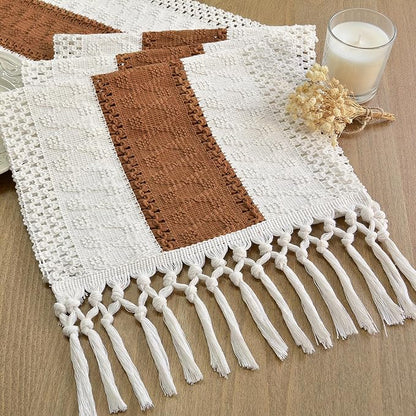 FEXIA Boho Table Runner with Tassels 72 Inches Long by FEXIA