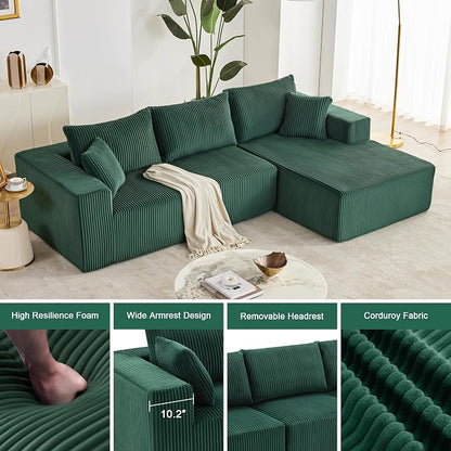 Weture 108” Modular Sectional Sofa, Cloud Sectional Couch - Image 5