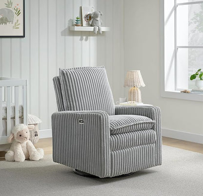 Oxford Baby Uptown Power Recliner/Glider, Ash Gray - Image 2