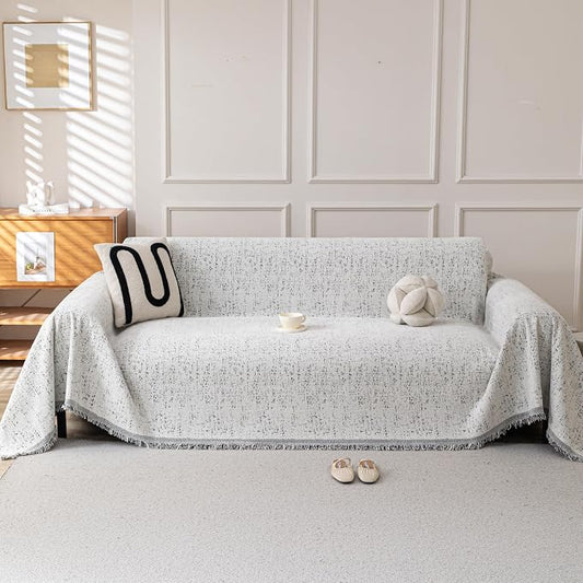 Boho Chenille Couch Cover for Dogs, Non Slip Sofa Cover, Couch Slipcover Covers by KaviKon
