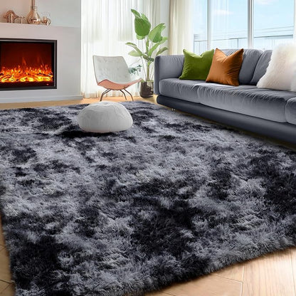 PAGISOFE Abstract Shaggy Area Rug 4' x 6' Plush Furry Rugs - Image 7