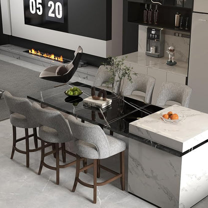 VKNOW Bar Stools Set of 6, Modern Counter Stools by VKNOW