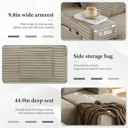 96" Sectional Couches for Living Room Cloud Couch Sofa - Image 6