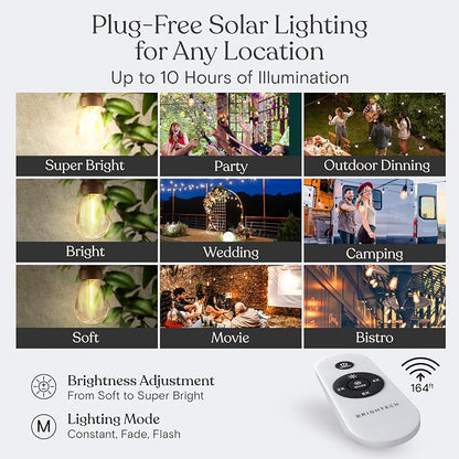 Brightech Ambience Pro Super Bright Solar - 27Ft Remote Control Outdoor String - Image 9