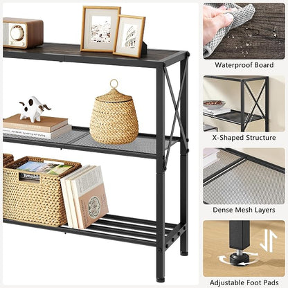 Hoctieon Industrial Console Table, 3 Tier Entryway Table, Hallway Table - Image 6