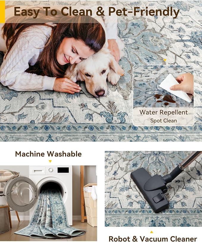 RELEANY Area Rugs 2'x4' Kitchen Rugs Entry Rug Small Rugs - Image 6
