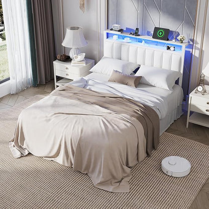 Furnulem White Full Size Bed Frame - Image 5