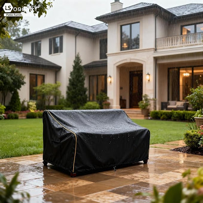 Patio 3-Seater Sofa Cover, Outdoor Couch Cover Fits up to 79W x 38D x 35H Inches - Image 5