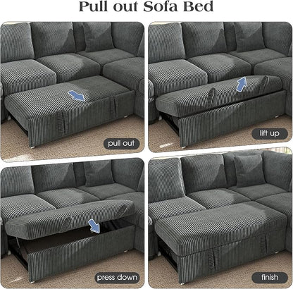 Ihanherry 8-Seater Large Sectional Sofa Bed - Image 7