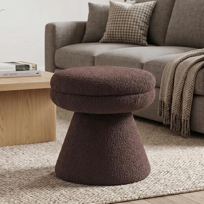 Furniture of America Rami Modern 18-inch Mushroom-Shape Upholstered Ottoman by FurnitureofAmerica