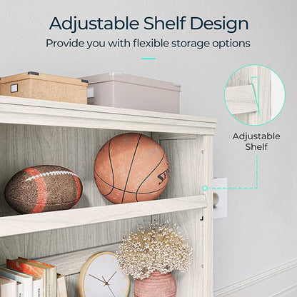LINSY HOME 5-Shelf Bookcase, Bookshelves Floor Standing Storage Shelves 68 in - Image 5