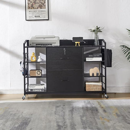 45" File Cabinet for Home Office, Mobile Office Storage Cabinet - Image 8