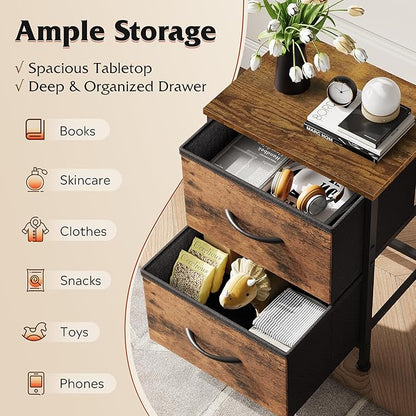 WLIVE Night Stand, Small Dresser - Image 4