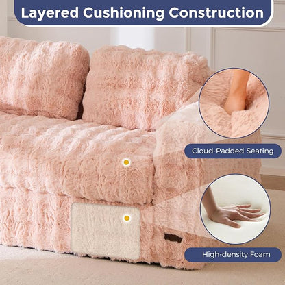 MAXYOYO Loveseat Sofa for Living Room, Small Sofa Couch Tufted Boneless Couch - Image 6