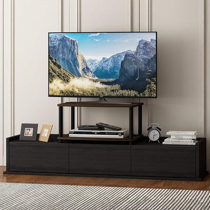 Furinno TURN-N-TUBE TV Riser Stand, 2-Tier Small Elevated No Tools TV Stand - Image 4