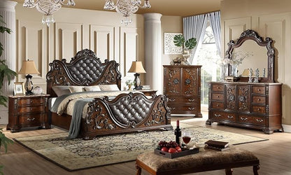 First of a Kind Traditional Wood Bedside Table Santa Monica Collection Cherry - Image 5