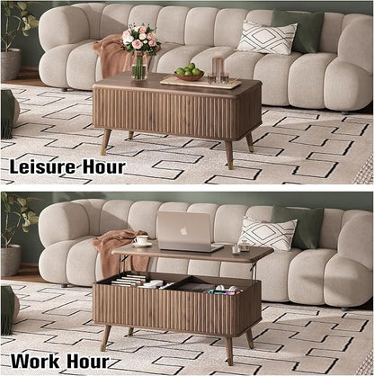 SULIVES Lift Top Coffee Table - Image 5