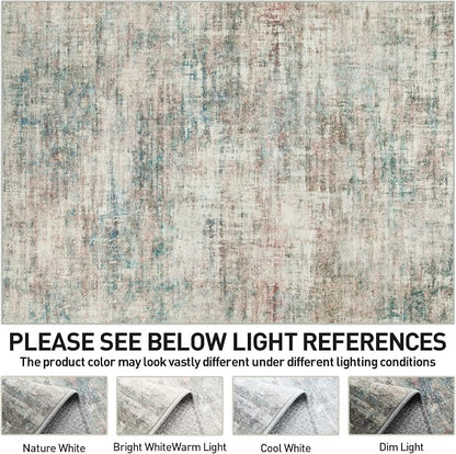 5x7 Area Rugs Washable Rug: Modern Abstract Living Room Rug Soft Anti-Skid Thin - Image 7