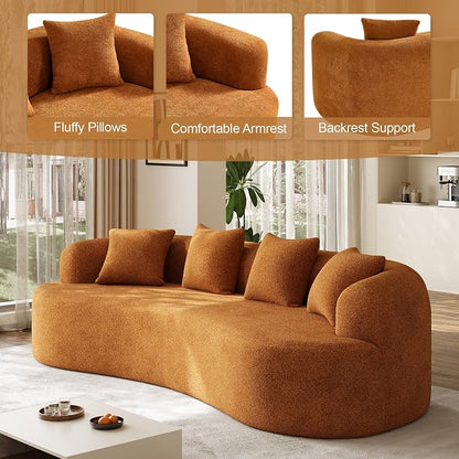 Oversized Sectional Sofa for Living Room, Modern Luxury Plush Chenille 4-Seater - Image 7